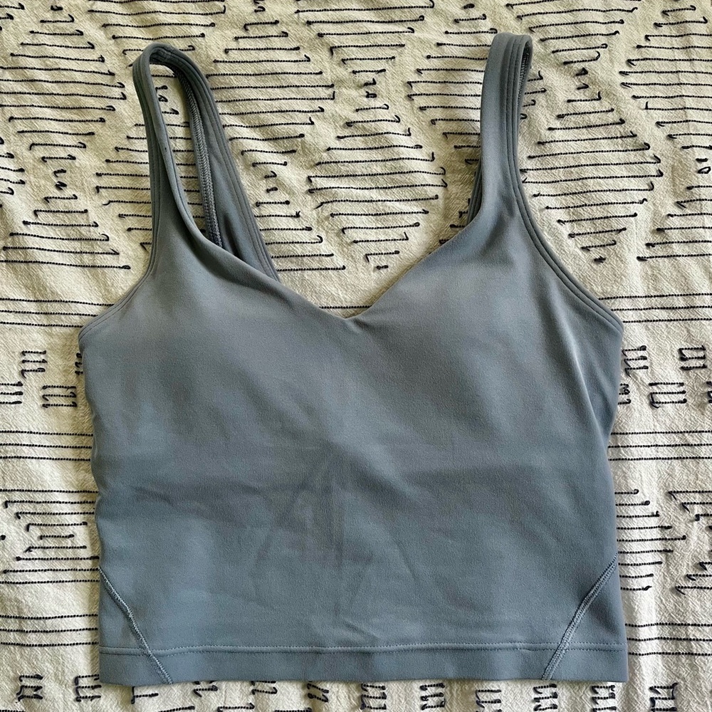 Lululemon Dusty Blue Align Cropped Tank Size 2
